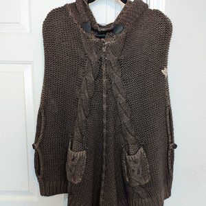 Diesel brown poncho in size M